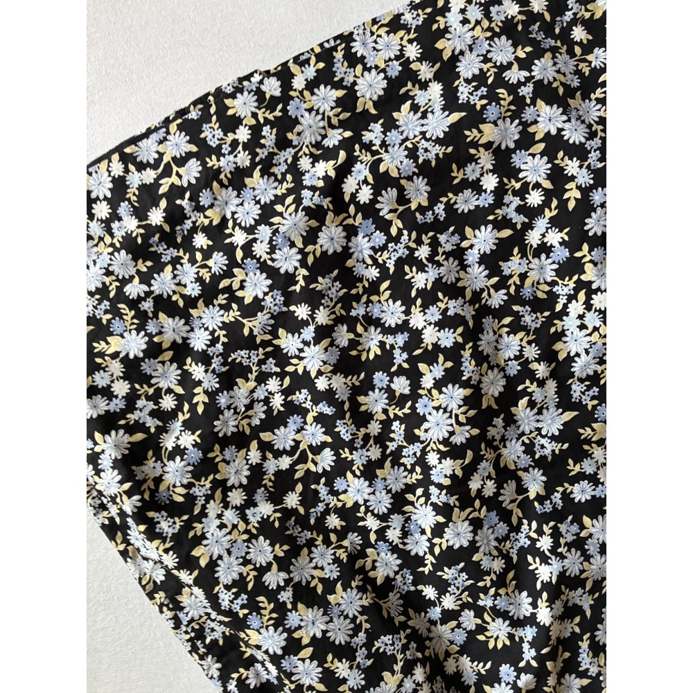 Casual Corner Annex VTG Petite Floral Mini Skirt Black Blue Dark Romantic 8P - Picture 2 of 5